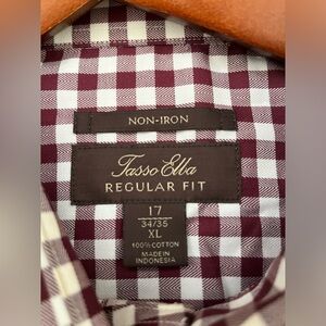 Maroon Gingham dress shirt